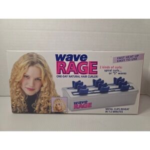 Wave Rage Y2K Hair Curler Set DC300 One Day Natural Curl System Open Box